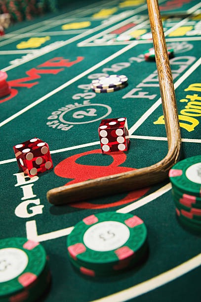 European roulette wheel and betting table